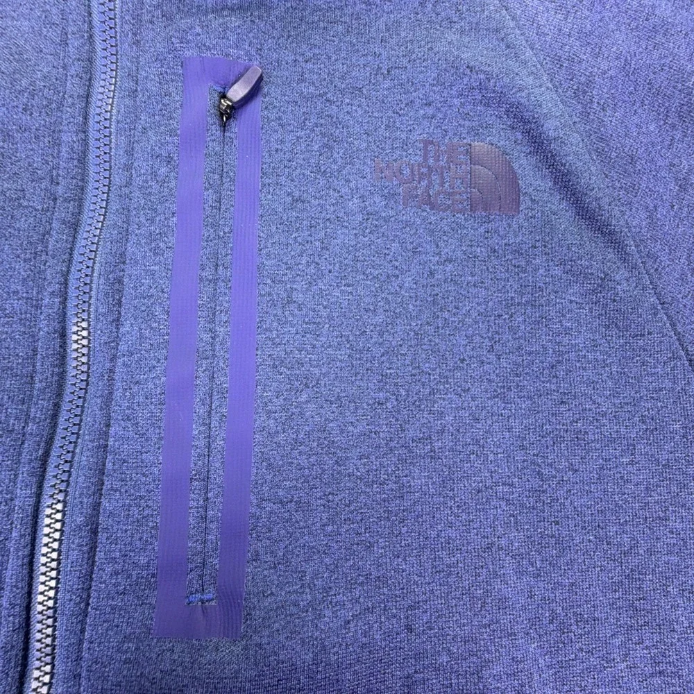 The North Face Pullover Men XL Heather-Navy-Blue 1/4 Zip Fleece Lined Sweatshirt